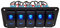 Riloer Pannello interruttore combinato a 3/4/5/6/8 gang, 12 V/24 V, pannello interruttore a levetta modificato con luce LED, universale, per barche, auto, camper, roulotte