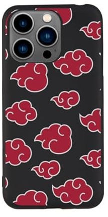 iPhone 14 Pro Case Official Naruto Akatsuki to Protect Your Mobile Phone Case in Liquid Silicone Black Flexible with Official License