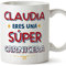 MUGFFINS Tazas Personalizadas para CARNICERA mujer - En Español - Eres Súper - 11 oz / 330 ml - Regalo Personalizable original y divertido