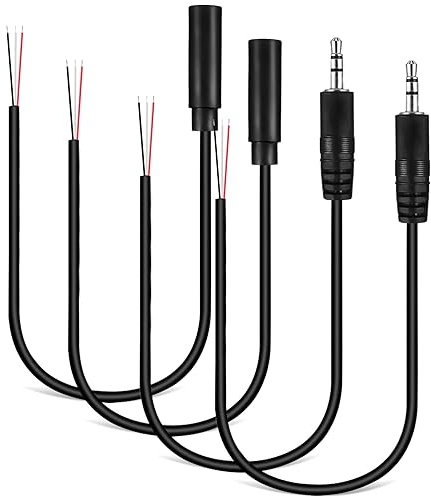 UKCOCO 3.5 Mm Audio Verlängerungskabel Male Und Female Flexibles Audiokabel Mit Pvc-Mantel Für Kopfhörer Lautsprecher Und Mikrofone 4 Stück
