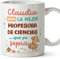 MUGFFINS Tazas Personalizadas para PROFESORA DE CIENCIAS mujer - En Español - Mejor que yo Sepia - 11 oz / 330 ml - Regalo Personalizable original y divertido