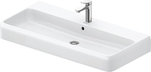 Duravit Qatego Aufsatzwaschtisch, 1000x470mm, mit Überlauf, Unterseite geschliffen und glasiert, 2382102027, Farbe: Weiß