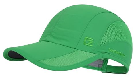 GADIEMKENSD Quick Dry Sports Hat UPF50+ Lightweight Breathable Soft Outdoor Running Cap Women Baseball Caps (Green, L)