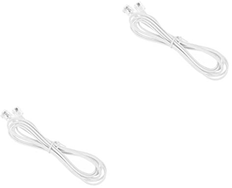DOITOOL 2 Pezzi Sostituiscono Il Vecchio Cavo Telefonico Cavo Rj11 Resistente A 4 Conduttori Per Telefoni A 2 Linee Esterno in Pvc Facile Da Usare