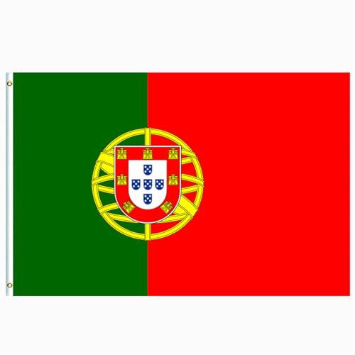 Bandera portuguesa grande de Portugal de 5 x 3 pies para decoraciones 2025, juegos de bandera nacional de Gran Alemania 2025, eventos deportivos de fútbol, celebración, desfile, bar, jardín,