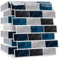 HPNIUB 10 Sheets Self Adhesive Wall Tiles,Stick On Wall Tiles Kitchen Splashbacks for Walls,Tile Stickers Peel and Stick Backsplash Splashback Decals Tile 30x30cm (Blue 1)