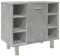 vidaXL Badezimmerschrank, Waschbeckenunterschrank mit Stauraum, Badezimmer Unterschrank, Waschtischunterschrank Badschrank, Betongrau Holzwerkstoff