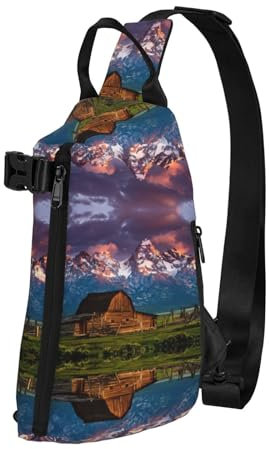 Unisex Sling-Rucksack, Umhängetasche, Schultertasche, Reisetasche, Tagesrucksack, Sport, Brusttasche, Nationalpark, One size