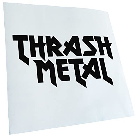 Kiwistar - Autoaufkleber - Schwarz - 20x10cm Thrash Metal Hardcore Heavy Death Aufkleber für Auto, Laptop, Fahrrad, LKW, Motorrad mehrfarbig JDM Decal Racing
