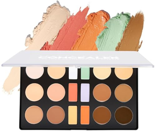 Beauty Contour Palette, Wasserfeste Foundation-Creme, Concealer-Set In 18 Farben, Glatte Und Mischbare Textur, Lang Anhaltende Formel, 37,6 G, Für Alle Hauttypen Und Make-up-Stile