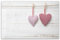Herdabdeckplatte 80x52 cm einteilig – Landhausstil, Stoffherzen, Vintage Deko, Shabby Chic, Herz | ESG Glas Ceranfeldabdeckung, Schneidebrett, für Ceranfeld, Herd, Induktion, Küche