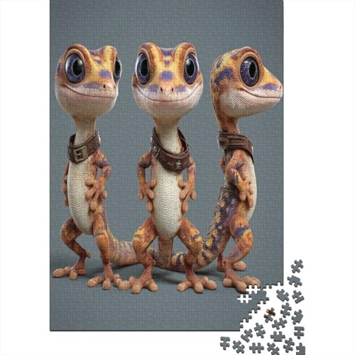 3D-animierter Gecko 38x26cm/1000pcs Puzzles, Die Für Erwachsene Und Personen Ab 14 Jahren Geeignet Sind