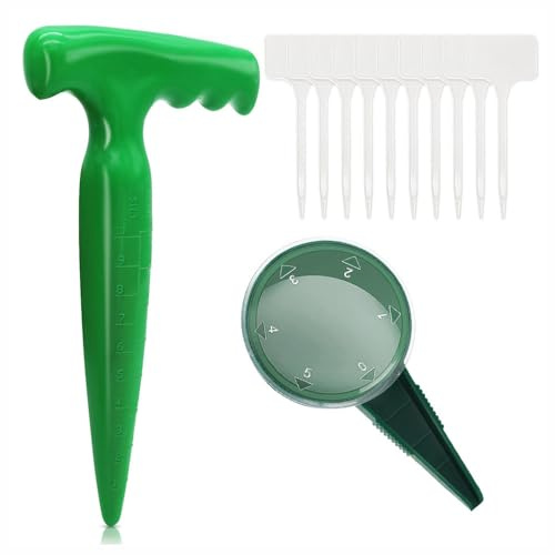 LUMoony Samenspender Set 12 Stück ergonomische Design eine einfache und präzise Aussaat Pflanzhilfe für die Aussaat von Blumen Gemüse und Anderen Arten von Saatgut für Balkonkästen Pflanzkästen