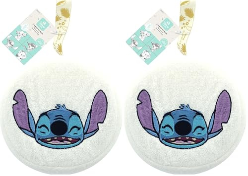 Disney Baby Eponge Bain Enfant Brodée Stitch - Accessoire Baignoire, Douche Mousse - Édition Lilo & Stitch - Ultra-Douceur Corps Bébé, Enfant - Nettoyage Doux, Efficace - Produit Officiel Disney