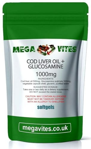 Cod Liver Oil & Glucosamine Softgels 1000mg x 60 - MEGAVITES