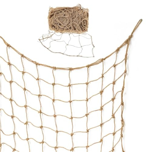 Filet en jute à grande ouverture de maille de 15 cm, filet de fixation pour plantes grimpantes, aide à grimper pour plantes grimpantes dans le jardin, pour concombres, haricots, pois, tomates et