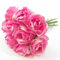 Strauß mit künstlichen Rosen, 27 cm, Rosa, 9 große Blütenköpfe