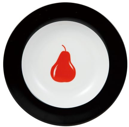 Plato hondo 4 pzs porcelana benetton fruits negro