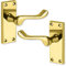 Pair of 105mm Brass Victorian Scroll Latch Door Handles | Quality Fittings for Internal Doors