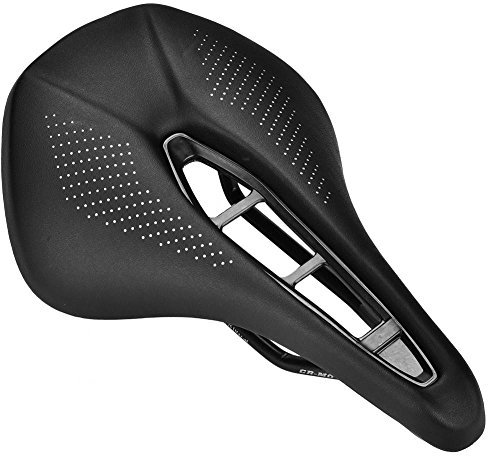 Fahrradsattel für Damen und Herren, bequemer Fahrradsitz Schwarzer PU-Leder Ergonomischer Fahrradsättel Radfahren Sitzkissen Sattel für Mountain Rennrad