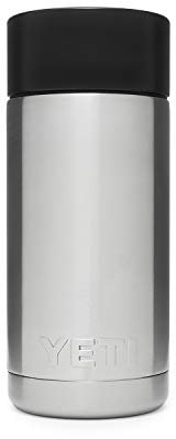 YETI Rambler 12 oz Bottle, Stainless Steel, Vacuum Insulated, with Hot Shot Cap, Stainless