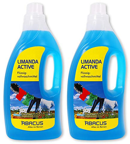 ABACUS® Flüssigwaschmittel, Colorwaschmittel flüssig, Waschmittel-flüssig, Flüssig Waschmittel, Desinfektionswaschmittel, Hygiene-Waschmittel – Flüssigwaschmittel 2x 1,5 Liter (7098)