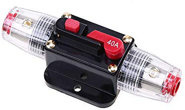 Mintice 12V 40A Moteur de Voiture disjoncteur Audio en Ligne Porte fusible stéréo de Protection réinitialiser Le fusible