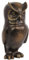 Casa Padrino Luxus Bronzefigur Eule Bronze 7,9 x 7,8 x H. 16,6 cm - Bronze Skulptur