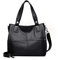 AINUOEY Damen Taschen Handtasche Frauen Elegant Tasche Henkeltasche Vintage PU-Leder 76618 1-teilig set Schwarz