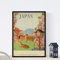 Nacnic Vintage Poster Vintage Poster Asien. Deer Japan. A4-Format