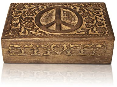 Tolles Geburtstagsgeschenkideen-Ideen handgefertigter dekorativer hölzerner Schmuckkasten Schmuck Organizer Andenkenbox Treasure Brust Schmuckhalter Aufbewahrungsbox Jubiläumshauswarming (Antique)