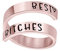 AILUOR Inspirational Ring, Edelstahl Gravur Ring Einstellbare Inspirierender Schmuck Einstellbare Persönlichkeit Ermutigung 'Keep Going' für Männer, Frauen, Jungen, Mädchen (Best Bitches Rose Gold)