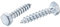 sourcing map Lot de 25 vis tire-fond hexagonales M8 x 40 mm en acier carbone plaqué zinc