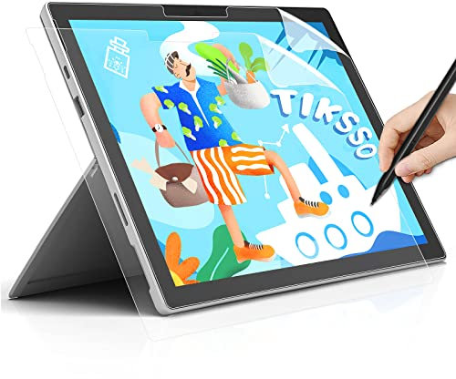 TIKSSO 2 Stück Feel Like Paper Papierstruktur Matte Schutzfolie 12.3 Zoll Kompatibel mit Microsoft Surface Pro 7 Plus & Pro 7/6/5/4/3