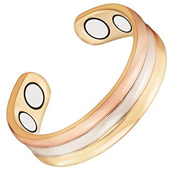 EnerMagiX Magnetische Kupferringe für Damen und Herren, ultrastarke Magnete, 99,99 % massives reines Kupfer, verstellbar (0013-S)