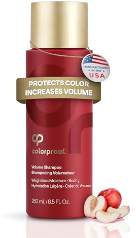 Colorproof sulfate-free volumizing shampoo for women | Moisturizing shampoo for thin hair with White Nectarine Scent | Vegan and Color-Safe Formula
