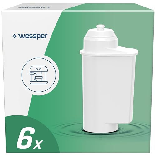 Wessper Wasserfilter Kartuschen für Kaffeemaschine, Kompatibel mit kaffeevollautomaten Brita Intenza, Siemens EQ EQ6 Series Plus S700 TZ70003, Bosch - 6er Pack