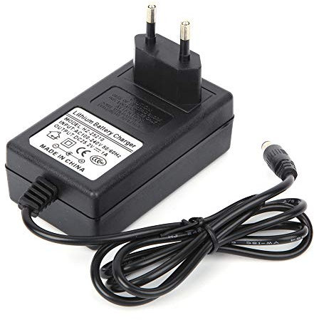 Massagegerät-Ladegerät-Adapter, 100-240 V Tragbarer Kunststoff-Massagepistolen-Adapter Massagegerät-Ladegerät-Adapter Professionelle Massagegeräte Salon- und(Europäischer Standard 25,2 V)