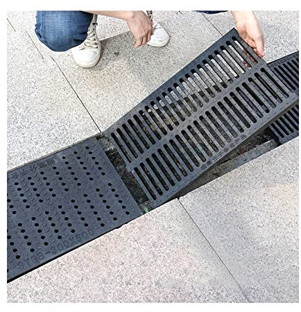IBOWZ Griglia Scolo Acqua Piovana Griglie in plastica per Copertura per fognatura lineare per Esterni,filtri per canali di Trincea