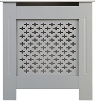 AVC Designs Small Medium Large MDF White Grey Unfinished Pattern Radiator Cover (Small Grey)