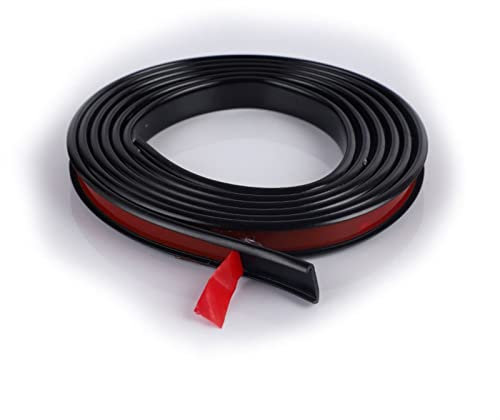 NEFSO 4 m U-Profil-Kantenleiste, PVC-Leiste, Flexible Selbstklebende U-Leiste, für Schrank, Sperrholz, Tisch, Kantenschutz (Color : Gold, Size : 12mm) (Black 9mm)