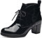 MARCO TOZZI Damen Stiefeletten mit Absatz zum Schnüren Elegant, Schwarz (Black Patent), 36 EU