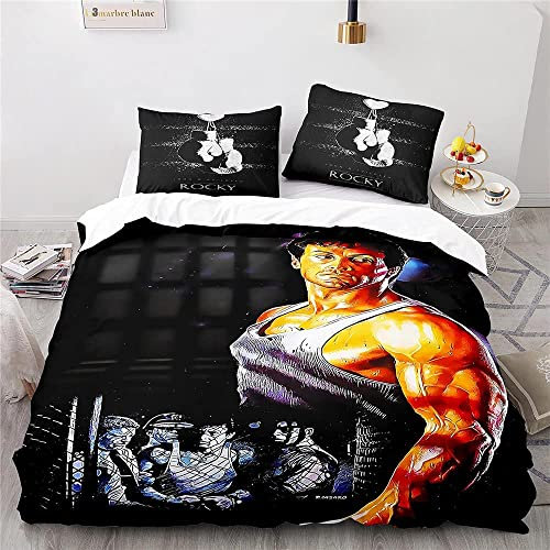 CICIPLUS Rocky Bettwäsche Sets, Bettbezug 135 X 200 cm Und Kopfkissenbezug 80 X 80 cm,Mikrofaser, Kinderbettwäsche Jungen (A5,135x200cm+75x50cmx1)