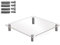 Oniissy Acrylic Cake Stand, Three-Dimensional Transparent Acrylic Cake Square Display Stand, Cupcake Stand Dessert Stand for Wedding, Party, Birthday-Small size 15cm