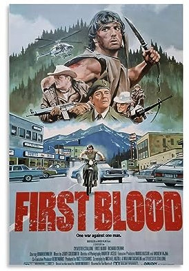 KHAMEO First Blood Rambo HD-Poster (18) Leinwand-Poster, dekoratives Gemälde, Leinwand-Wandposter und Kunstdruck, modernes Familienschlafzimmer-Dekor-Poster, 30 x 45 cm
