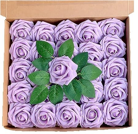 50 Pièces Rose Artificielle,Fleur Artificielle en Mousse au Toucher Réaliste avec Feuille et Tige Ajustable, Fleur Artificielle Deco Mariage, Décoration de Fête,saint valentin decoration