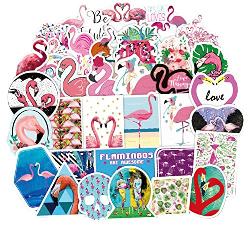 STOBOK 100 Blatt Flamingo Aufkleber Pvc Leicht Anzubringen Dekorative Kindersticker für Laptop und Computer