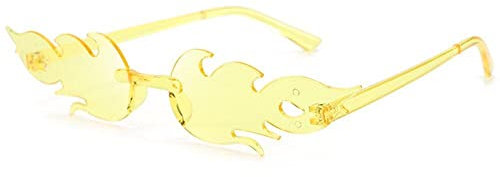 Lpitoy Modefeuer Flamme Sonnenbrille Für Frauen Männer Goth Ohne Sonnenbrille Trendy Eyewear Halloween Party Brille