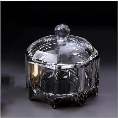 Rieort Aschenbecher Kristallglas Aschenbecher Transparente Aschenbecher mit Deckel Outdoor Aschenbecher Geschenke für Männer Indoor Aschenbecher Home Aschenbecher