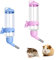 2 PCS Pet Water Bottle Automatic 250ML/8.45OZ Non-Drip Hanging for Hamster, Rabbit, Guinea Pig, Gerbil, Chinchillas (Blue, Pink)